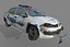 Voiture de police détruite