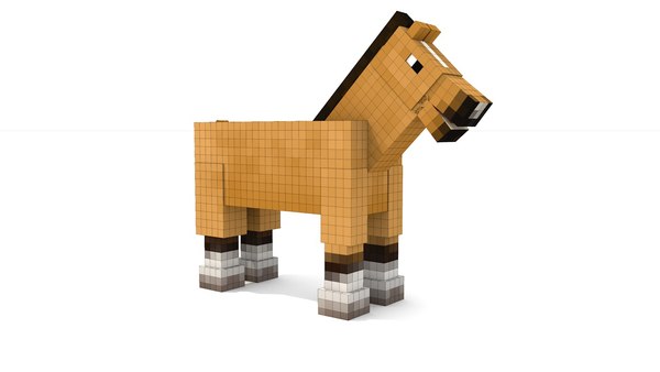 Cavalo Minecraft Modelo 3D - TurboSquid 1842572