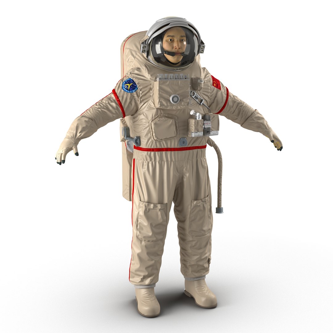 Chinese Astronaut Wearing Space Suit Haiying 3D Model 3D model preview