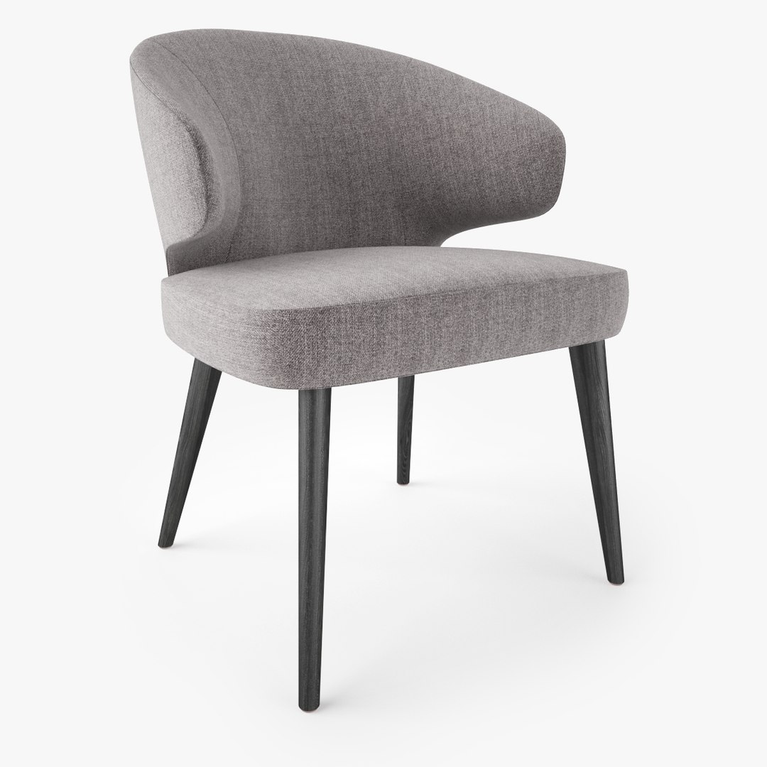 Minotti Aston Dining Chair Model - TurboSquid 1521790