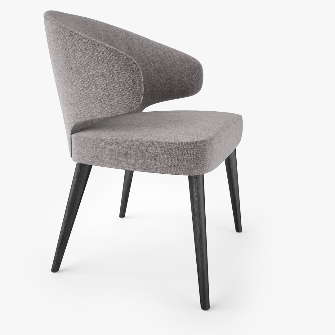 Minotti Aston Dining Chair Model - TurboSquid 1521790