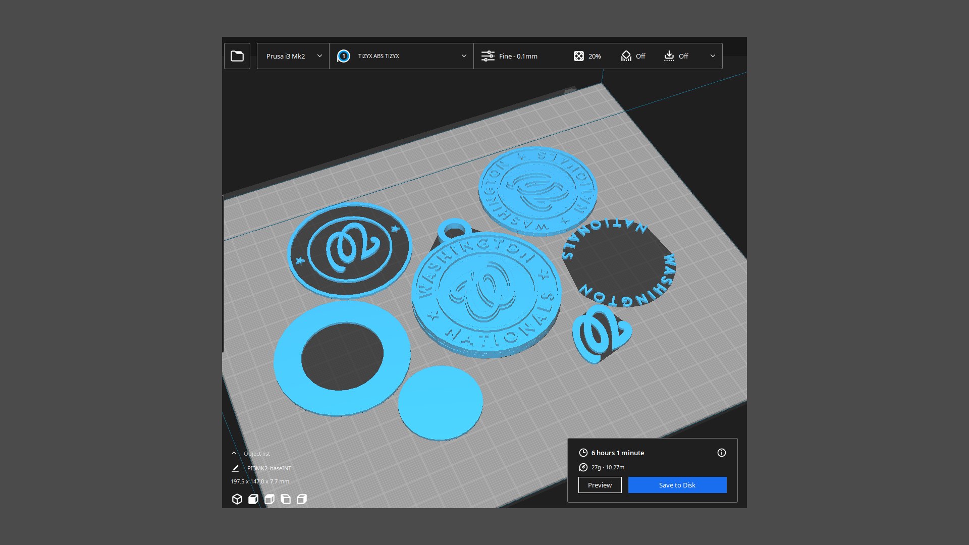 3D Model Washington Nationals Logo Keychan Shield Printable And ...