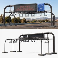 Digital Roadway Sign Structure Game Ready