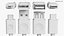 USB Plugs v1 3D model