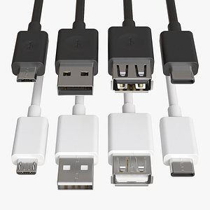 USB Plugs v1 3D model