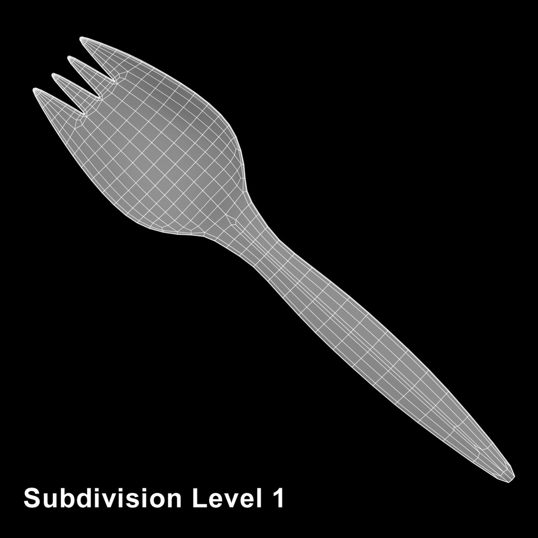 spork spoon fork 3d max