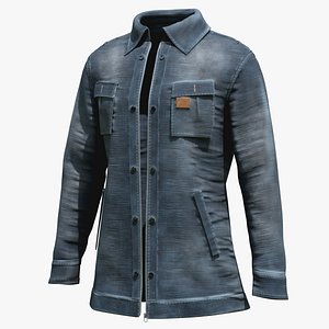 Realistic Vintage Utility Workwear Jacket