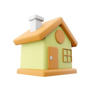 3d Minimal house symbol