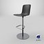 Hoker barowy Hal, czarny - nowoczesny hoker PBR