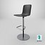 Hoker barowy Hal, czarny - nowoczesny hoker PBR