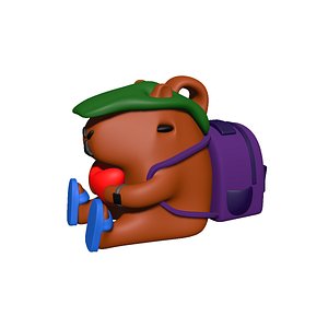 3D model Capybara Bonya - cute keychain 3D print model