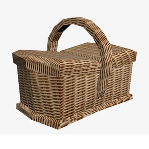 basket low poly 3D model