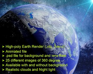 realistic earth cloud atmosphere model