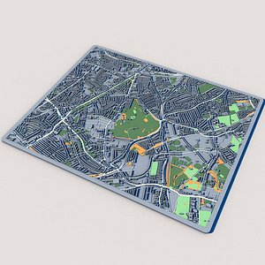 3D Brockwell Park London 3D Model Victorian Park with Lido  Gardens London Landscape model