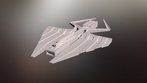 3D model sci-fi war spaceship