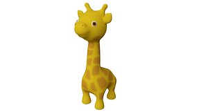3D model giraffe cute cartoon