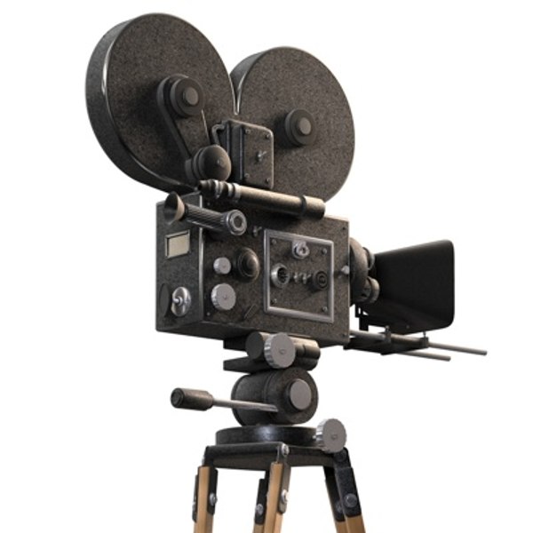 3d classic movie camera model