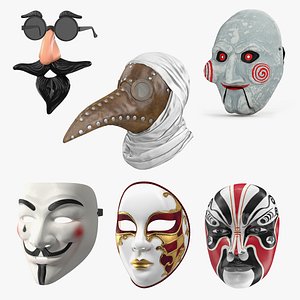 The Three-dimensional Models Of Theatrical Masks Showing Human Emotions  Stock Photo, Picture and Royalty Free Image. Image 5616128.