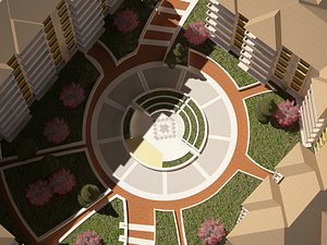 landscape area housing 3D model