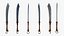 Fantasy RPG Sword Blade Knife Cleaver Longsword Shortsword Falchion Gladius Cutlass Jian Claymore Broadsword Katana Odachi Shamshir Scimitar Machete Saber Flamberge Zweihander Sappara Khopesh Seax Collection