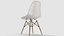 Sedia laterale in plastica Eames DSW bianca