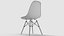 Sedia laterale in plastica Eames DSW bianca