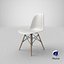 Sedia laterale in plastica Eames DSW bianca