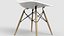 Sedia laterale in plastica Eames DSW bianca