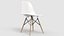 Sedia laterale in plastica Eames DSW bianca