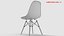 Sedia laterale in plastica Eames DSW bianca