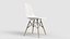 Sedia laterale in plastica Eames DSW bianca