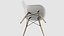 Sedia laterale in plastica Eames DSW bianca