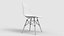 Sedia laterale in plastica Eames DSW bianca