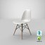 Sedia laterale in plastica Eames DSW bianca