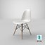 Sedia laterale in plastica Eames DSW bianca