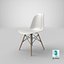 Sedia laterale in plastica Eames DSW bianca