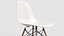 Sedia laterale in plastica Eames DSW bianca