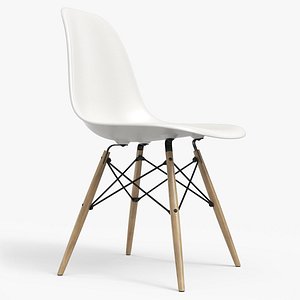 Eames Plastic Side Chair DSW White