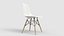 Sedia laterale in plastica Eames DSW bianca