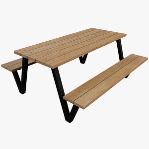 Picnic Table v2 with PBR 4K 8K
