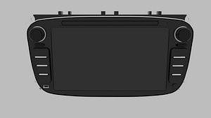 3d model of fiesta car radio