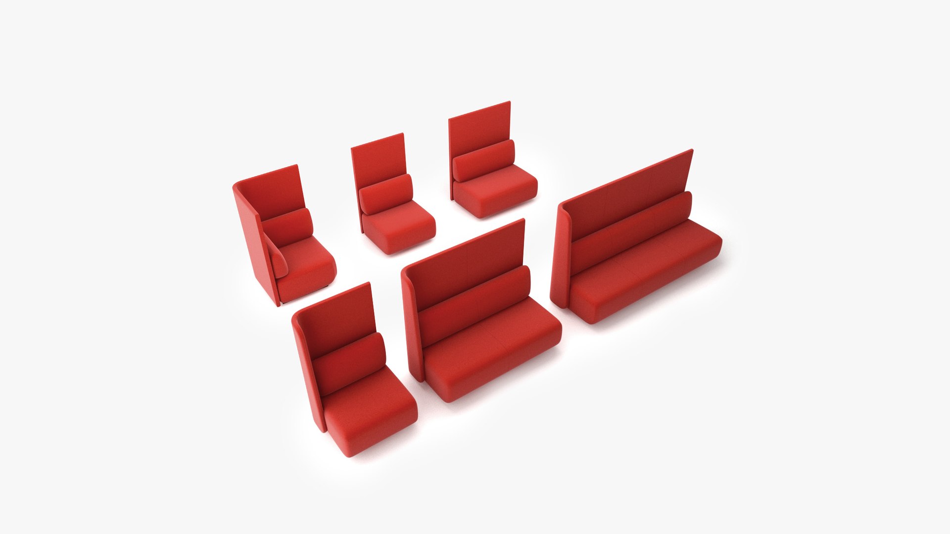Bernhardt Design CODE Lounge with Angled Wall 3D - TurboSquid 2058367