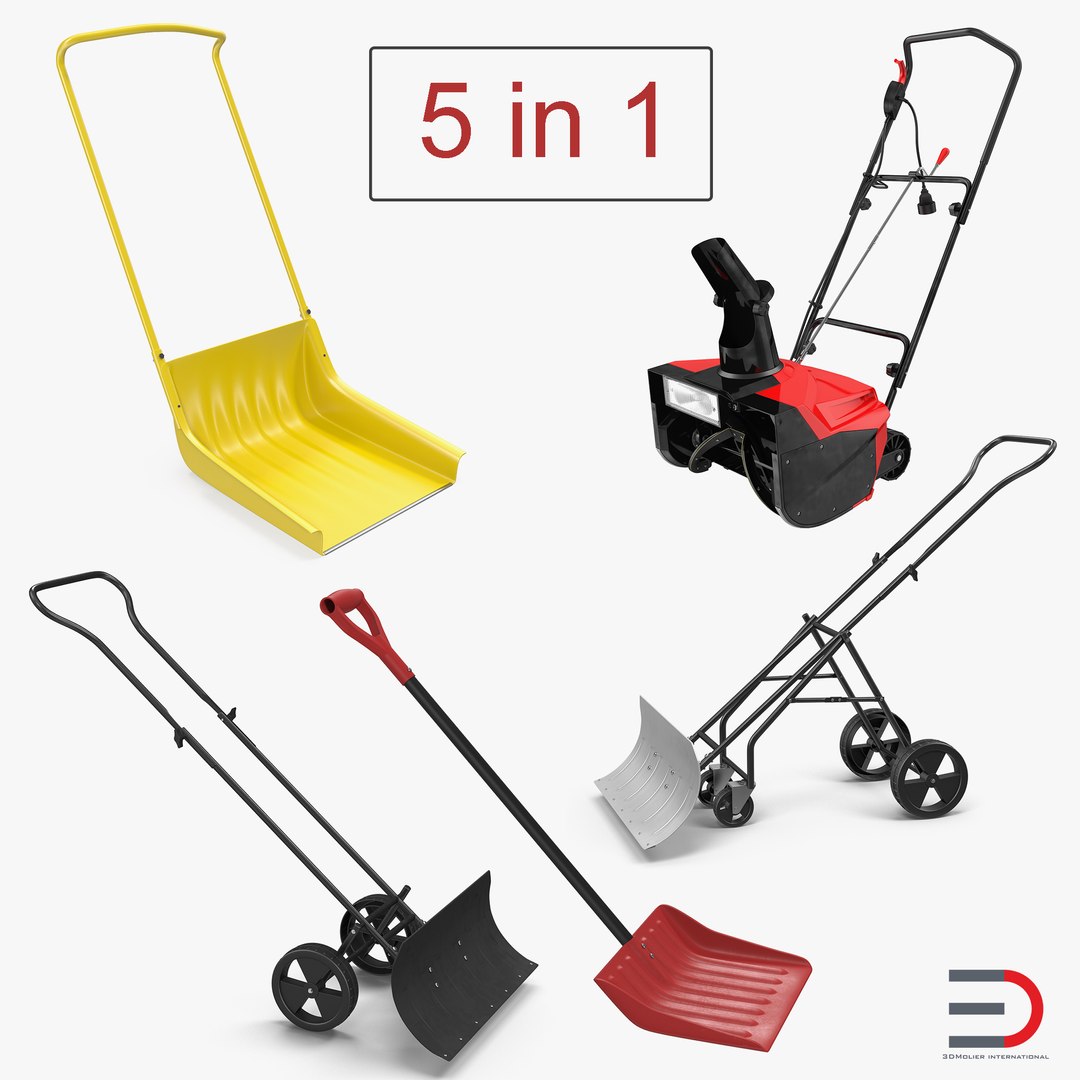 Manual Snow Removal Equipment 3D Models Collection 3D model preview