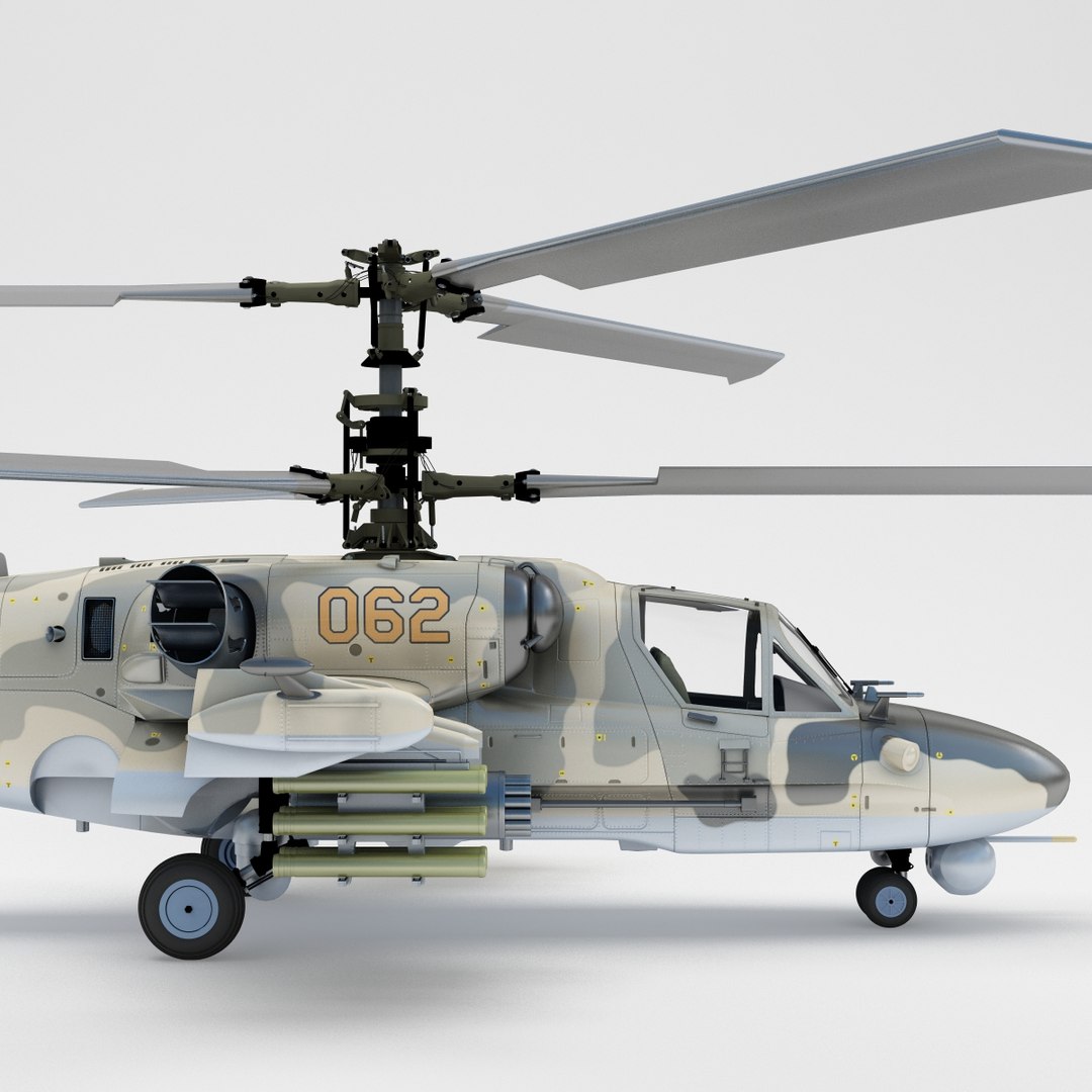 russian attack helicopter kamov 3d model