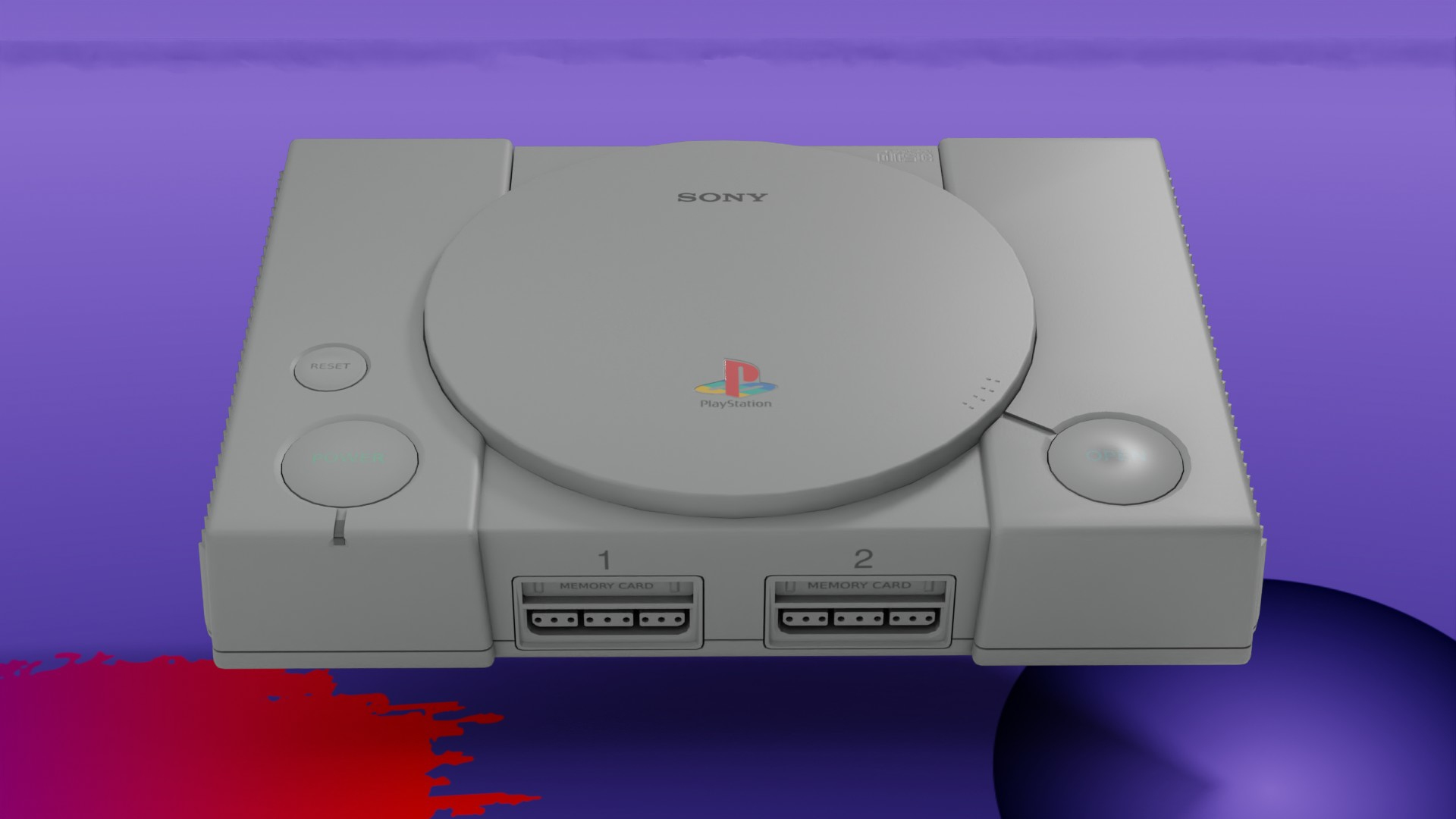 Playstation 1 console 3D model