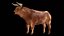 Brown Bull Ox Rigged Low Poly