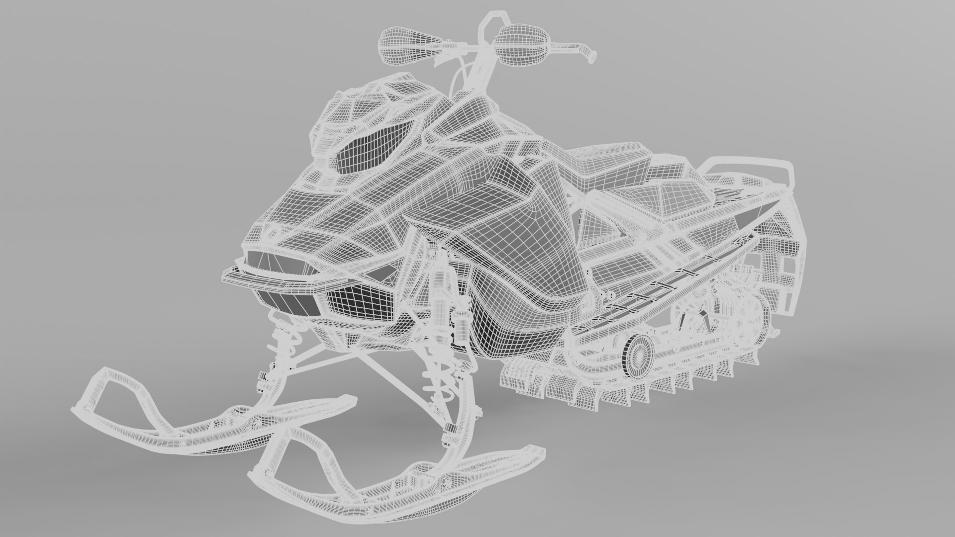 Snowmobile Ski-Doo MXZ Neo Grey-Yellow 2025 3D - TurboSquid 2288059