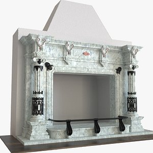 Old Fireplace 3D model