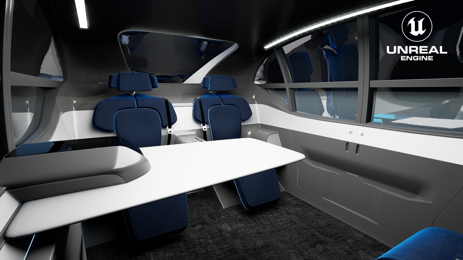 Futuristic Concept Car With Interior 3D Model - TurboSquid 2218483