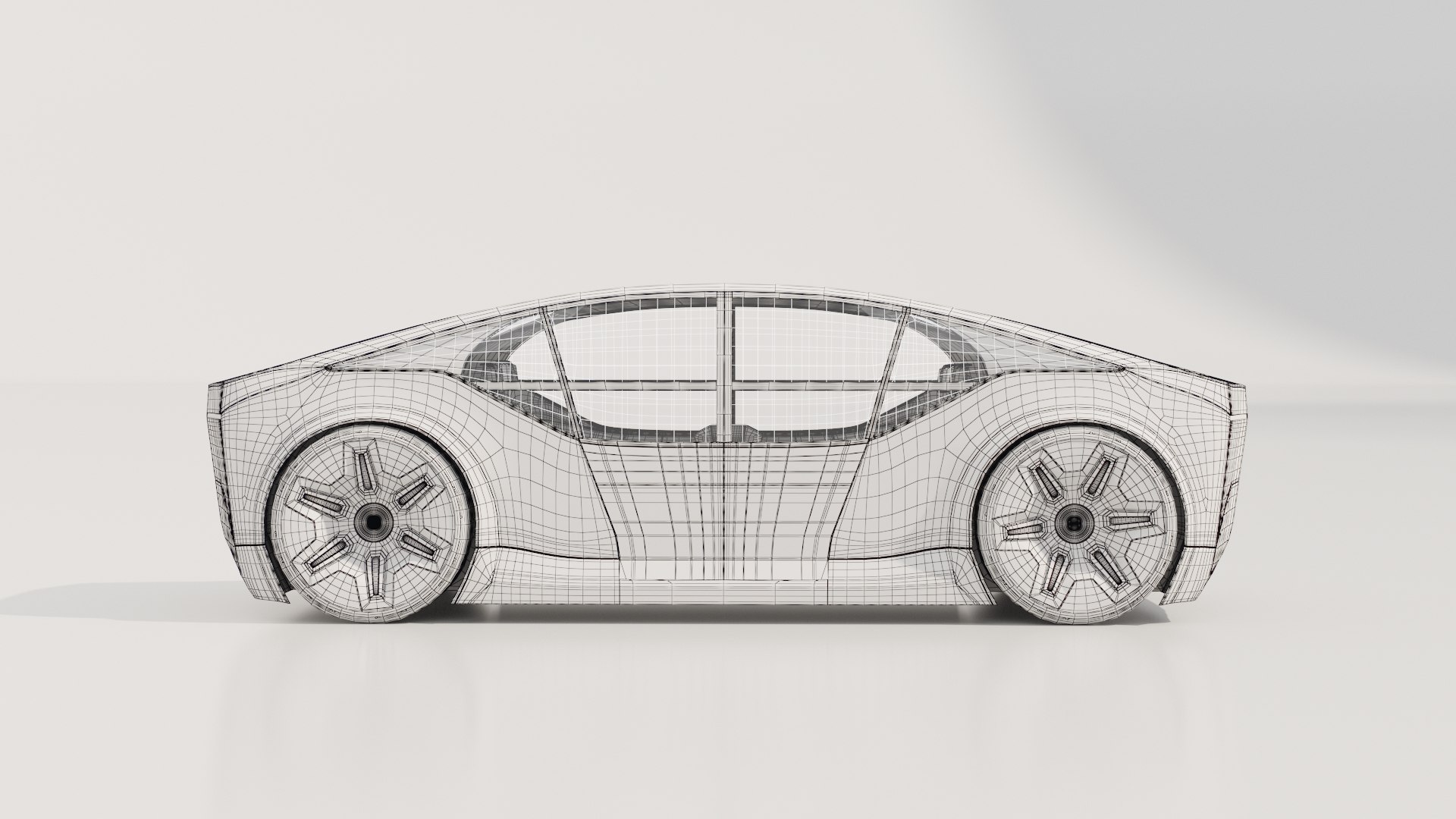 Futuristic Concept Car With Interior 3D Model - TurboSquid 2218483